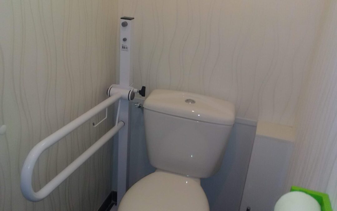Pose d&rsquo;une Potence avec Barre d&rsquo;Appui dans un WC